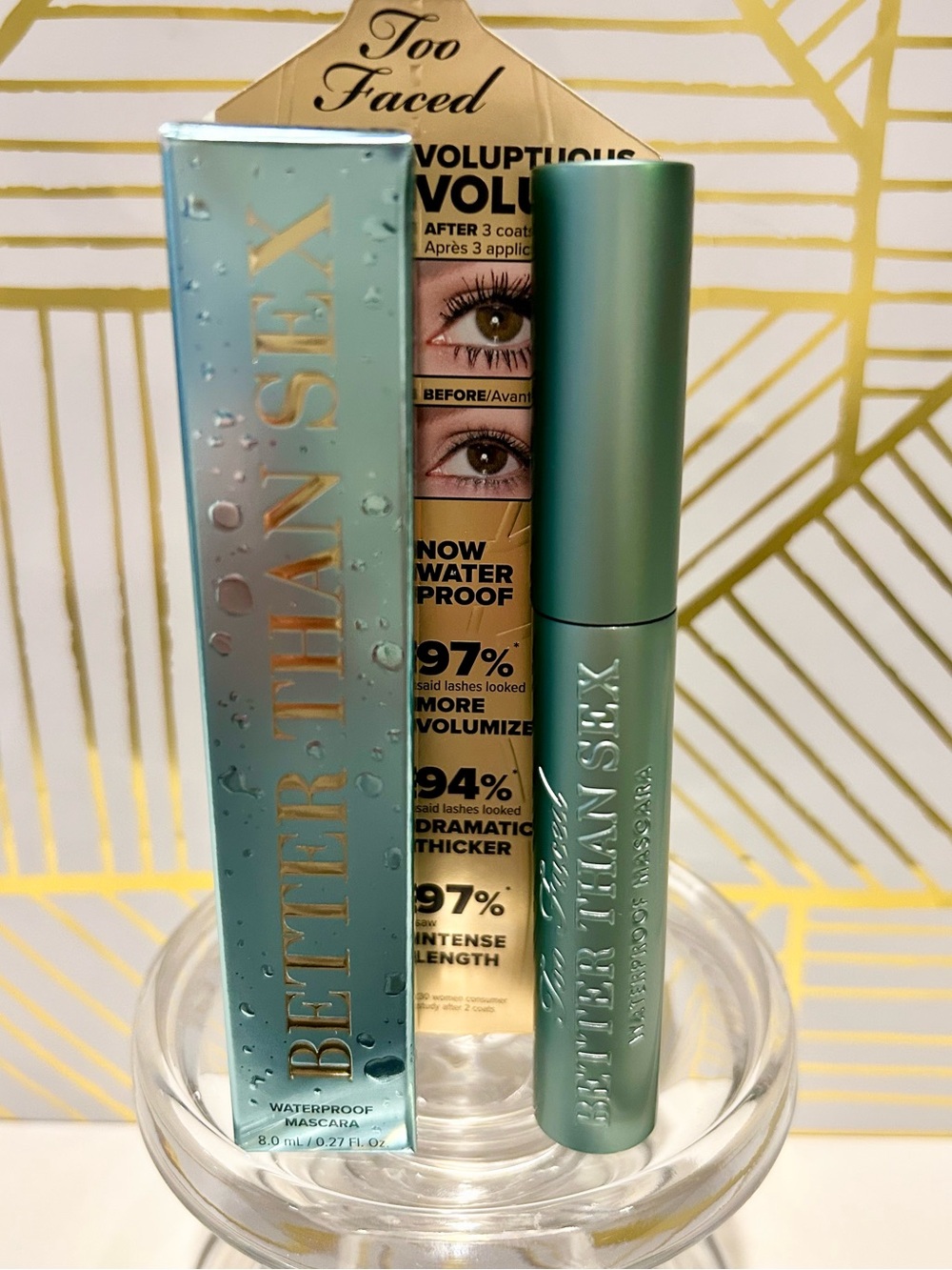 Too Faced Better Than Sex Waterproof Mascara – Full Size 8 mL / 0.27 oz – NIB